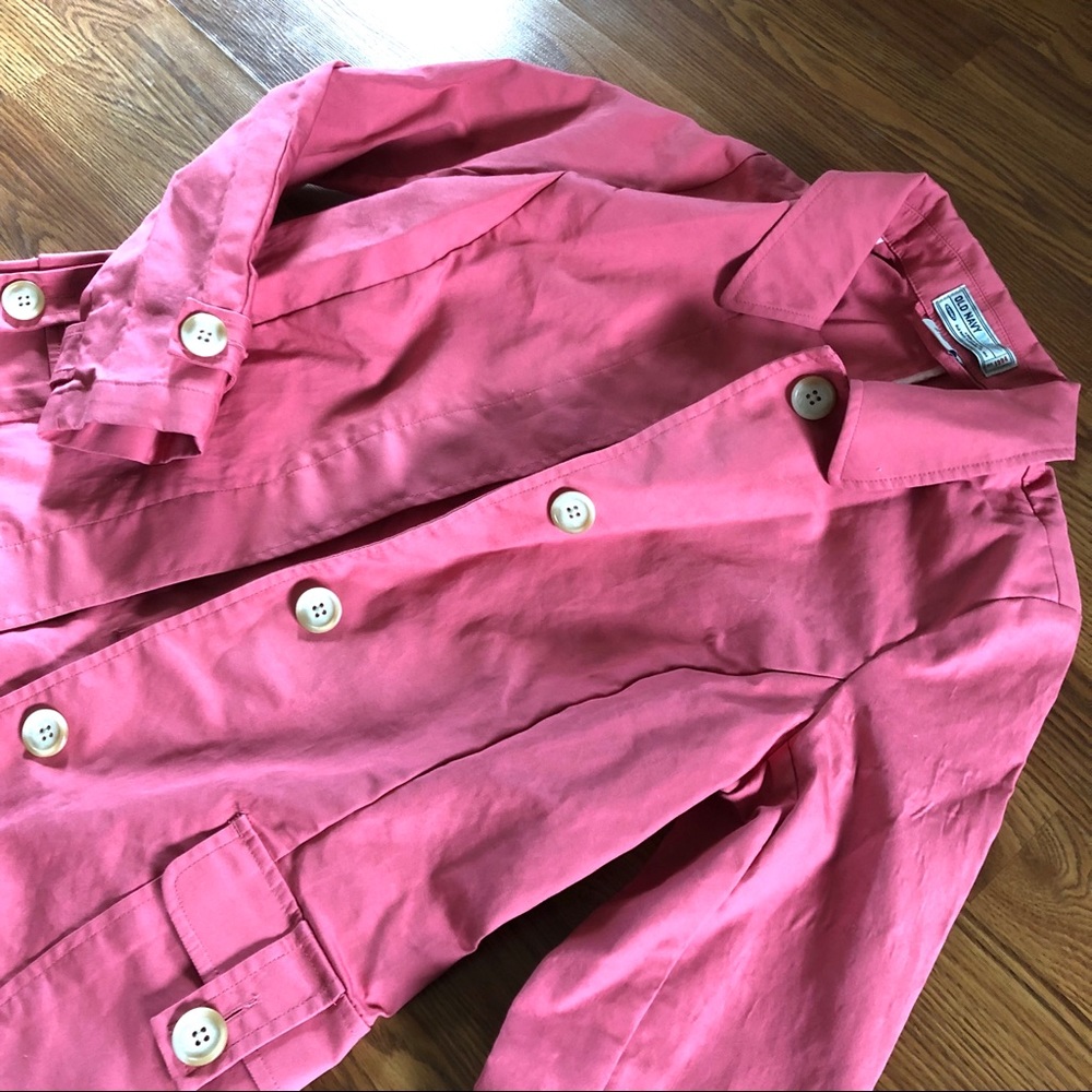 Pink Cotton Rain Trench coat - Picture 1 of 8